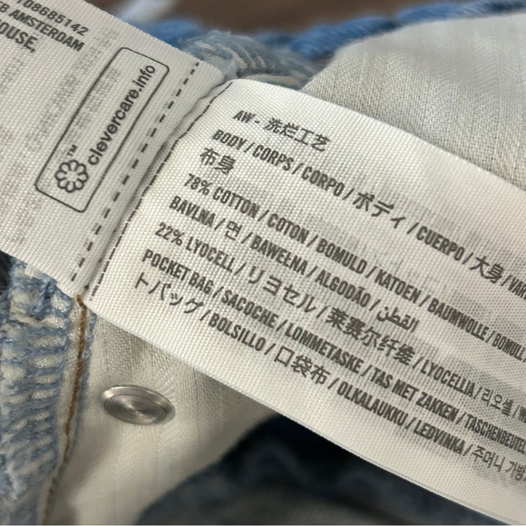 Abercrombie & Fitch Light Blue Curve Denim Women Shorts 33 - Picture 5 of 8